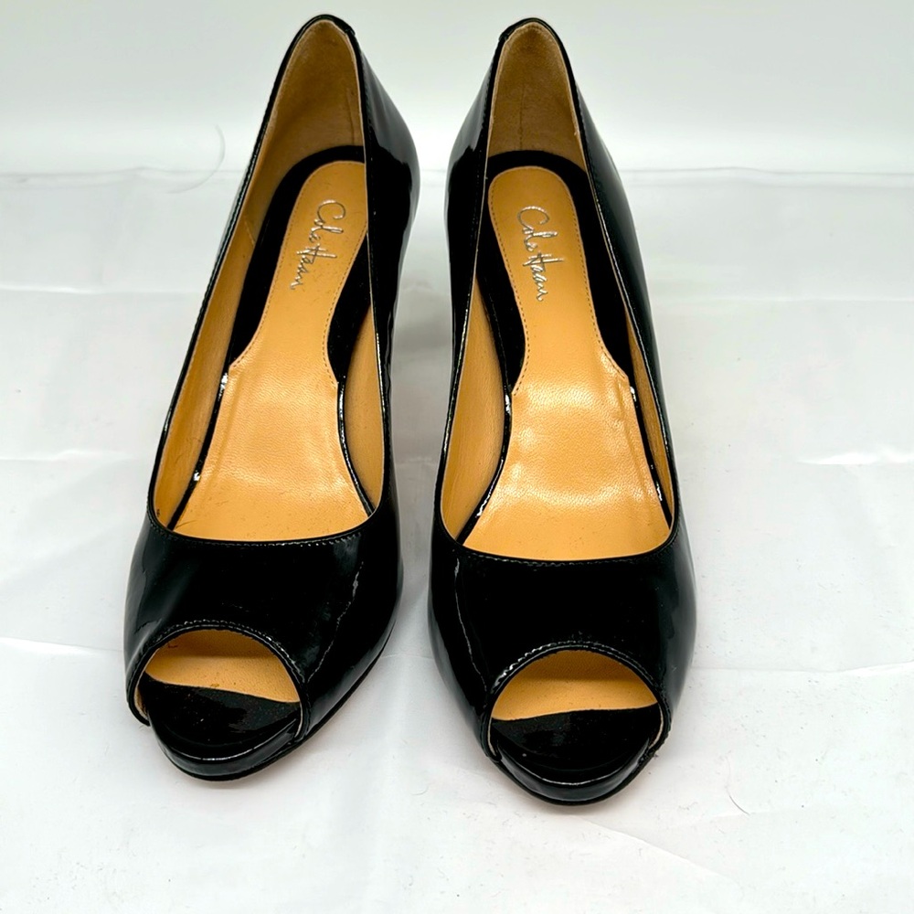 Cole Haan 6 1/2B patent leather peeptoe